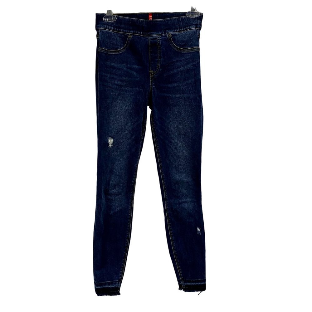 Spanx Distressed Ankle Skinny Jeans Medium Wash Size XS‎